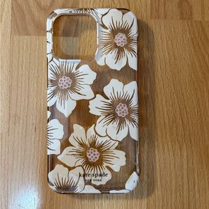 kate spade iphone 14 pro max Brown and Cream Floral Phone Case